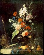 Jan Davidsz. de Heem Flower Still-life with Crucifix and Skull oil painting picture wholesale